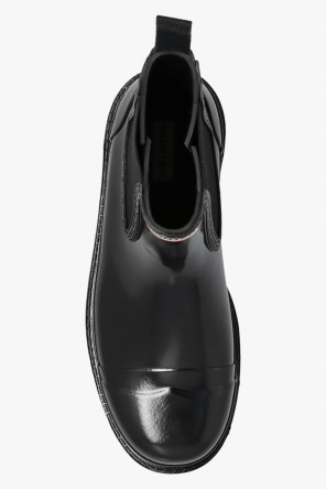 レインシューズ HUNTER [WOMEN] Commando Chelsea Gloss Rain Boots Black WFS10 Amazon.com | Hunter Women's Original Gloss Chelsea Boots